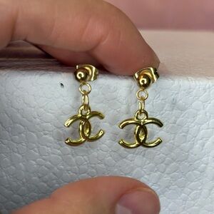 Chanel Gold Dangle Earrings